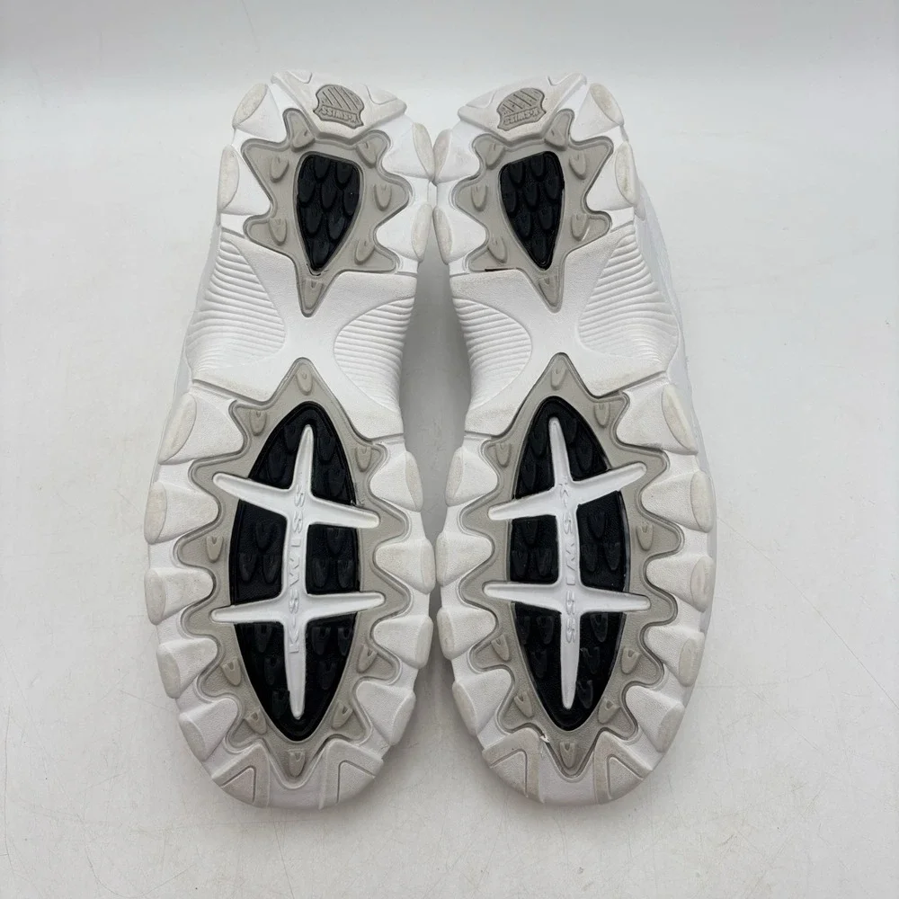 K Swiss Sneakers Mens 11 White Leather Classic Low Top Comfort Lace-Up Tennis